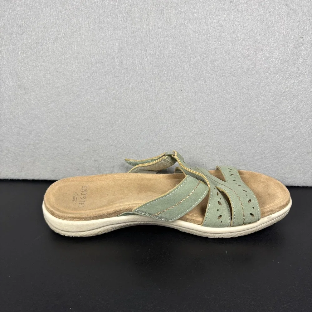 Earth Origins Sandra Womens Sandals Size 7.5  Green Strappy Comfort Casual Shoes
